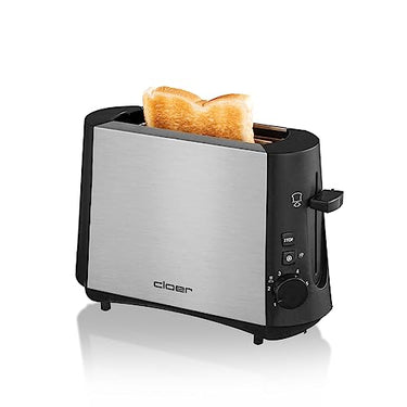 Cloer 3710 long-slot toaster for 4 slices of toast, 1380 W, integrated bun warmer, lifting device, crumb tray, matte, heat-insulated metal housing on sale